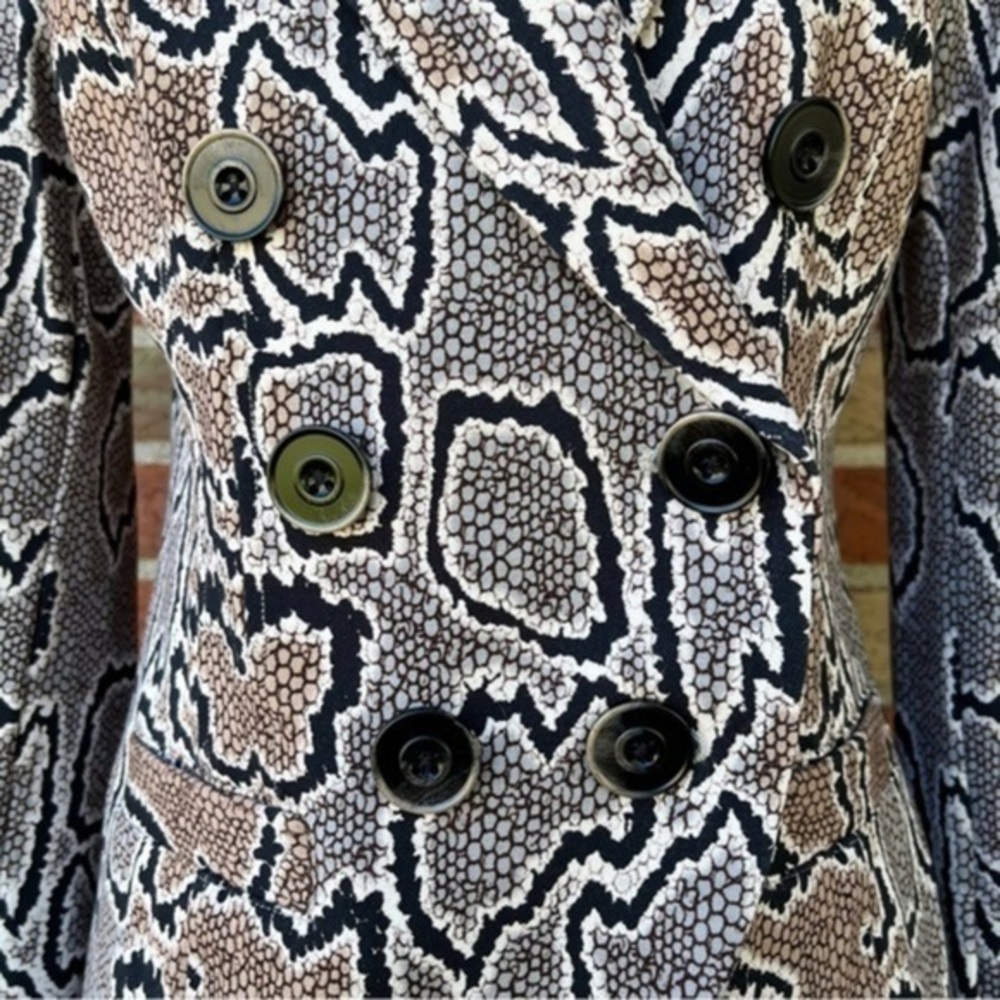 Cabi Python Snake Print Double Breasted Black Bro… - image 2